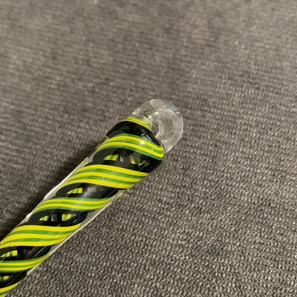 Abstract handmade hand blown glass wearable art pendant for necklace unisex - Picture 8 of 14